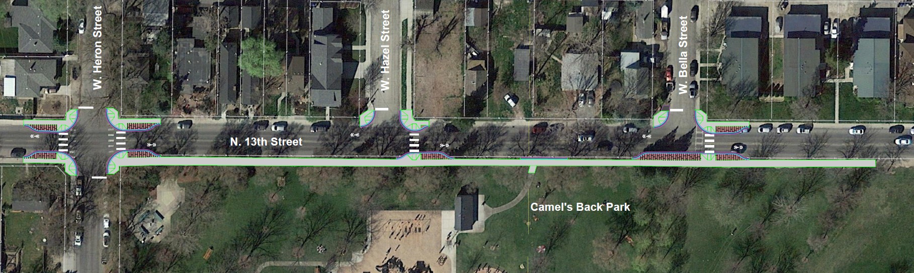 Image of improvements along roadway